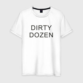 Мужская футболка хлопок с принтом DIRTY DOZEN (The Prodigy) в Белгороде, 100% хлопок | прямой крой, круглый вырез горловины, длина до линии бедер, слегка спущенное плечо. | dirty dozen | keith flint | the prodigy | кинт флинт | клубная музыка | продиджи