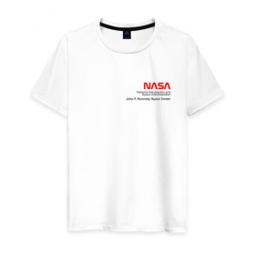 Мужская футболка хлопок с принтом NASA (staff uniform) в Белгороде, 100% хлопок | прямой крой, круглый вырез горловины, длина до линии бедер, слегка спущенное плечо. | Тематика изображения на принте: administration | aeronautics | apollo | gemini | national | skylab | space | аполлон | исследование | космическое | космос | наса | полёты | пространство | ракеты | союз | униформа