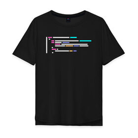 Мужская футболка хлопок Oversize с принтом Подсветка синтаксиса кода в Белгороде, 100% хлопок | свободный крой, круглый ворот, “спинка” длиннее передней части | 1с | c | highlighter | java | javascript | php | programmer | sql | syntax | код | компьютер | программа | с++ | сисадмин