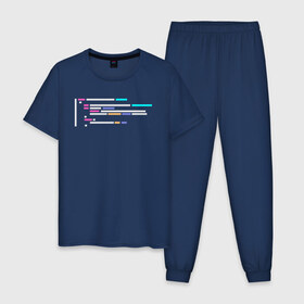 Мужская пижама хлопок с принтом Подсветка синтаксиса кода в Белгороде, 100% хлопок | брюки и футболка прямого кроя, без карманов, на брюках мягкая резинка на поясе и по низу штанин
 | 1с | c | highlighter | java | javascript | php | programmer | sql | syntax | код | компьютер | программа | с++ | сисадмин