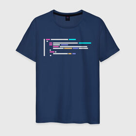 Мужская футболка хлопок с принтом Подсветка синтаксиса кода в Белгороде, 100% хлопок | прямой крой, круглый вырез горловины, длина до линии бедер, слегка спущенное плечо. | 1с | c | highlighter | java | javascript | php | programmer | sql | syntax | код | компьютер | программа | с++ | сисадмин