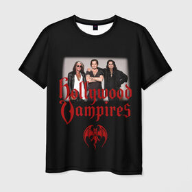 Мужская футболка 3D с принтом Hollywood Vampires в Белгороде, 100% полиэфир | прямой крой, круглый вырез горловины, длина до линии бедер | 2019 | 2020 | aerosmith | альтернатива | голливудские вампиры | группа | дафф маккаган | джо перри | джонни депп | кантри | лого | металл | музыка | панк | поклонники | рок | тур в россии | фото | хард рок
