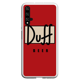 Чехол для Honor 20 с принтом Duff в Белгороде, Силикон | Область печати: задняя сторона чехла, без боковых панелей | beer | duff | duff beer | simpsons | симпсоны