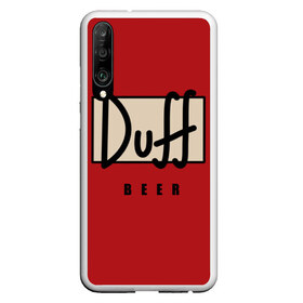 Чехол для Honor P30 с принтом Duff в Белгороде, Силикон | Область печати: задняя сторона чехла, без боковых панелей | Тематика изображения на принте: beer | duff | duff beer | simpsons | симпсоны