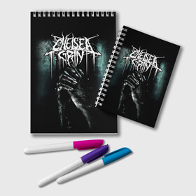 Блокнот с принтом Chelsea Grin в Белгороде, 100% бумага | 48 листов, плотность листов — 60 г/м2, плотность картонной обложки — 250 г/м2. Листы скреплены удобной пружинной спиралью. Цвет линий — светло-серый
 | chelsea grin | metal | группы | дэткор | метал | музыка | рок