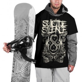Накидка на куртку 3D с принтом Suicide Silence в Белгороде, 100% полиэстер |  | metal | suicide silence | грув метал | группы | дэткор | метал | музыка | ню метал | рок
