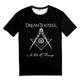 Мужская футболка 3D с принтом Dream Theater в Белгороде, 100% полиэфир | прямой крой, круглый вырез горловины, длина до линии бедер | dream theater | metal | группы | метал | музыка | прогрессив метал | рок | хеви метал