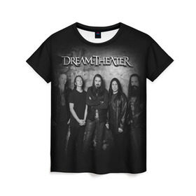 Женская футболка 3D с принтом Dream Theater в Белгороде, 100% полиэфир ( синтетическое хлопкоподобное полотно) | прямой крой, круглый вырез горловины, длина до линии бедер | dream theater | metal | группы | метал | музыка | прогрессив метал | рок | хеви метал