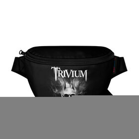 Поясная сумка 3D с принтом Trivium в Белгороде, 100% полиэстер | плотная ткань, ремень с регулируемой длиной, внутри несколько карманов для мелочей, основное отделение и карман с обратной стороны сумки застегиваются на молнию | trivium | грув метал | группы | метал | музыка | рок | тривиум | трэш метал | хеви метал
