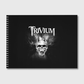 Альбом для рисования с принтом Trivium в Белгороде, 100% бумага
 | матовая бумага, плотность 200 мг. | Тематика изображения на принте: trivium | грув метал | группы | метал | музыка | рок | тривиум | трэш метал | хеви метал