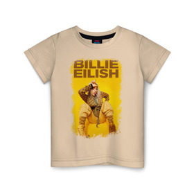 Детская футболка хлопок с принтом Billie Eilish в Белгороде, 100% хлопок | круглый вырез горловины, полуприлегающий силуэт, длина до линии бедер | billie eilish | billie eilish bury | wheres my mind