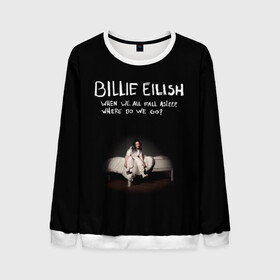 Мужской свитшот 3D с принтом Billie Eilish в Белгороде, 100% полиэстер с мягким внутренним слоем | круглый вырез горловины, мягкая резинка на манжетах и поясе, свободная посадка по фигуре | ailish | billi | billie eilish | bury a friend | copycat | crown | dont smile at me | lovely | music | my boy | party favor | pop | били | билли айлиш | музыка | певица | поп | эйлиш