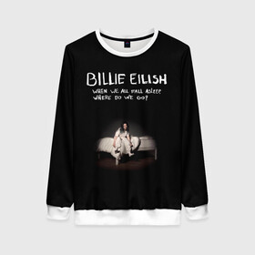 Женский свитшот 3D с принтом Billie Eilish в Белгороде, 100% полиэстер с мягким внутренним слоем | круглый вырез горловины, мягкая резинка на манжетах и поясе, свободная посадка по фигуре | ailish | billi | billie eilish | bury a friend | copycat | crown | dont smile at me | lovely | music | my boy | party favor | pop | били | билли айлиш | музыка | певица | поп | эйлиш