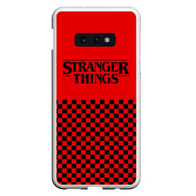 Чехол для Samsung S10E с принтом STRANGER THINGS в Белгороде, Силикон | Область печати: задняя сторона чехла, без боковых панелей | 11 | checkerboard | eggo | eleven | netflix | stranger | things | бобби | браун | дела | крайне | милли | обратная | одинадцать | одиннадцать | очень | события | сторона | странные | стренджер | темная