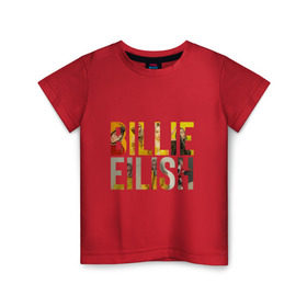Детская футболка хлопок с принтом Billie Eilish в Белгороде, 100% хлопок | круглый вырез горловины, полуприлегающий силуэт, длина до линии бедер | billie eilish | billie eilish bury