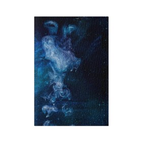 Обложка для паспорта матовая кожа с принтом Синий космос в Белгороде, натуральная матовая кожа | размер 19,3 х 13,7 см; прозрачные пластиковые крепления | big | арт | крупные арты | крупные принты | сумаcшедшие арты