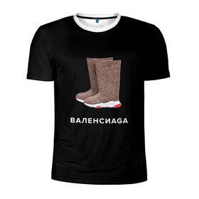 Мужская футболка 3D спортивная с принтом Валенсиаga в Белгороде, 100% полиэстер с улучшенными характеристиками | приталенный силуэт, круглая горловина, широкие плечи, сужается к линии бедра | balenciaga | антитренд | баленсиага
