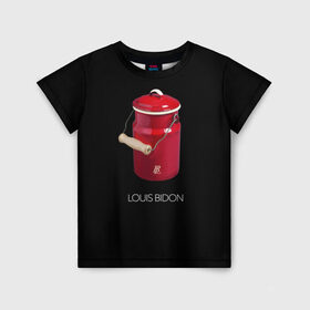 Детская футболка 3D с принтом Louis Bidon в Белгороде, 100% гипоаллергенный полиэфир | прямой крой, круглый вырез горловины, длина до линии бедер, чуть спущенное плечо, ткань немного тянется | антитренд | луи витон