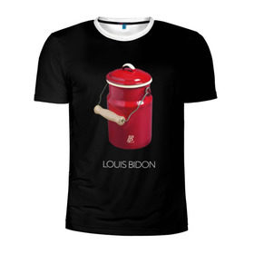 Мужская футболка 3D спортивная с принтом Louis Bidon в Белгороде, 100% полиэстер с улучшенными характеристиками | приталенный силуэт, круглая горловина, широкие плечи, сужается к линии бедра | антитренд | луи витон