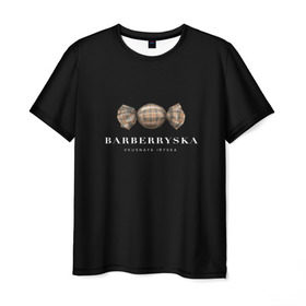 Мужская футболка 3D с принтом Barberryska в Белгороде, 100% полиэфир | прямой крой, круглый вырез горловины, длина до линии бедер | burberry | антитренд | барбери