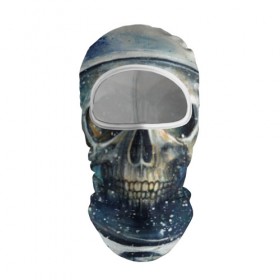 Балаклава 3D с принтом Astro Skull в Белгороде, 100% полиэстер, ткань с особыми свойствами — Activecool | плотность 150–180 г/м2; хорошо тянется, но при этом сохраняет форму. Закрывает шею, вокруг отверстия для глаз кайма. Единый размер | 