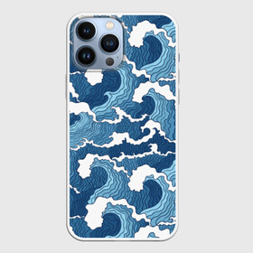 Чехол для iPhone 13 Pro Max с принтом Морские волны в Белгороде,  |  | background | blue | drawing | element | fashion | foam | graphics | illustration | ocean | picture | sea | storm | style | water | waves | wind | ветер | вода | волны | графика | иллюстрация | картинка | мода | море | морские | океан | пена | ри