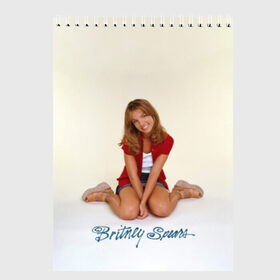 Скетчбук с принтом Oldschool Britney в Белгороде, 100% бумага
 | 48 листов, плотность листов — 100 г/м2, плотность картонной обложки — 250 г/м2. Листы скреплены сверху удобной пружинной спиралью | Тематика изображения на принте: britney | britneyspears | glitch | icon | jean | pop | princess | spears | usa | бритни | бритниспирс | глич | джин | поп | работа | спирс | сша