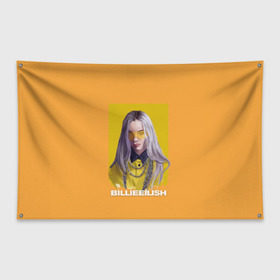 Флаг-баннер с принтом Billie Eilish в Белгороде, 100% полиэстер | размер 67 х 109 см, плотность ткани — 95 г/м2; по краям флага есть четыре люверса для крепления | at | billie | don’t | eilish | electronic | eyes | me | music | ocean | pirate | smile | synthpop | usa | айлиш | билли | музыка | пайрэт | синти поп | сша | электронная | электропоп