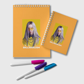 Блокнот с принтом Billie Eilish в Белгороде, 100% бумага | 48 листов, плотность листов — 60 г/м2, плотность картонной обложки — 250 г/м2. Листы скреплены удобной пружинной спиралью. Цвет линий — светло-серый
 | at | billie | don’t | eilish | electronic | eyes | me | music | ocean | pirate | smile | synthpop | usa | айлиш | билли | музыка | пайрэт | синти поп | сша | электронная | электропоп