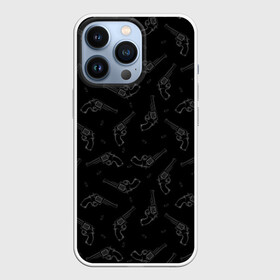 Чехол для iPhone 13 Pro с принтом Револьверы в Белгороде,  |  | background | black | cart | cowboy | criminal | drawing | fashion | firearms | graphics | illustration | picture | revolvers | style | thug | weapons | бандит | графика | иллюстрация | картинка | ковбой | мода | огнестрельное | оружие | патроны | пистолет