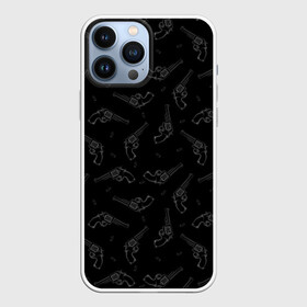 Чехол для iPhone 13 Pro Max с принтом Револьверы в Белгороде,  |  | background | black | cart | cowboy | criminal | drawing | fashion | firearms | graphics | illustration | picture | revolvers | style | thug | weapons | бандит | графика | иллюстрация | картинка | ковбой | мода | огнестрельное | оружие | патроны | пистолет