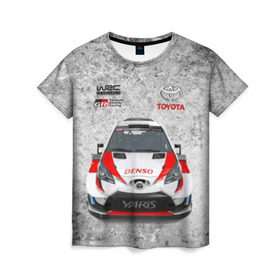 Женская футболка 3D с принтом WRC Toyota в Белгороде, 100% полиэфир ( синтетическое хлопкоподобное полотно) | прямой крой, круглый вырез горловины, длина до линии бедер | auto | car | championship | race | rally | toyota | world | wrc | авто | гонки | машина | ралли | трасса | трек | чемпионат
