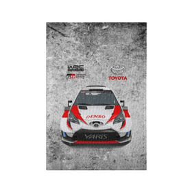 Обложка для паспорта матовая кожа с принтом WRC Toyota в Белгороде, натуральная матовая кожа | размер 19,3 х 13,7 см; прозрачные пластиковые крепления | auto | car | championship | race | rally | toyota | world | wrc | авто | гонки | машина | ралли | трасса | трек | чемпионат