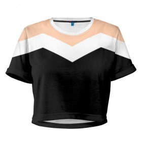 Женская футболка Cropp-top с принтом Простота в Белгороде, 100% полиэстер | круглая горловина, длина футболки до линии талии, рукава с отворотами | минимализм
