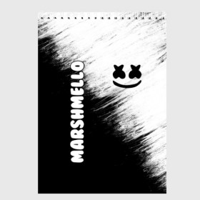 Скетчбук с принтом Marshmello 3 в Белгороде, 100% бумага
 | 48 листов, плотность листов — 100 г/м2, плотность картонной обложки — 250 г/м2. Листы скреплены сверху удобной пружинной спиралью | dj | fortnite | marshmello | music | дж | зефир | маршмелоу | музыка | форнайт | фортнайт