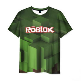 Мужская футболка 3D с принтом Roblox в Белгороде, 100% полиэфир | прямой крой, круглый вырез горловины, длина до линии бедер | play | roblox | детская | для детей | игра | онлайн | ребенку | роблокс | роболкс | симулятор