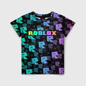 Детская футболка 3D с принтом Roblox в Белгороде, 100% гипоаллергенный полиэфир | прямой крой, круглый вырез горловины, длина до линии бедер, чуть спущенное плечо, ткань немного тянется | roblox   массовая многопользовательская онлайн игра