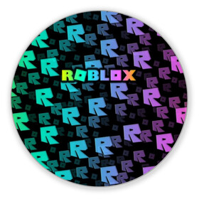 Коврик для мышки круглый с принтом Roblox в Белгороде, резина и полиэстер | круглая форма, изображение наносится на всю лицевую часть | roblox   массовая многопользовательская онлайн игра
