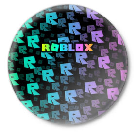 Значок с принтом Roblox в Белгороде,  металл | круглая форма, металлическая застежка в виде булавки | roblox   массовая многопользовательская онлайн игра