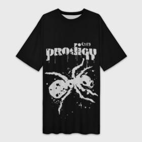 Платье-футболка 3D с принтом The Prodigy логотип в Белгороде,  |  | 2019 | album | art | break | dance | logo | music | prodigy | брейк | граффити | группа | заставка | лого | логотип | музыка | муравей | новый альбом | обложка альбома | продиджи