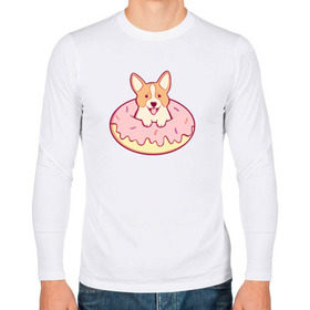 Мужской лонгслив хлопок с принтом Корги Пончик в Белгороде, 100% хлопок |  | Тематика изображения на принте: dog | donut | kawaii | вкусняшка | выпечка | еда | лапочка | милый | мимими | пес | песик | сладкий | собака | щенок
