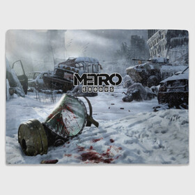 Плед 3D с принтом METRO EXODUS в Белгороде, 100% полиэстер | закругленные углы, все края обработаны. Ткань не мнется и не растягивается | 2035 | exodus | metro | metro exodus | metro: exodus | survival horror | арт | артём | исход | метро | метро исход | метро:исход