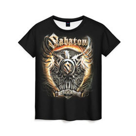 Женская футболка 3D с принтом Sabaton в Белгороде, 100% полиэфир ( синтетическое хлопкоподобное полотно) | прямой крой, круглый вырез горловины, длина до линии бедер | heavy metal | metal | sabaton | группы | метал | музыка | пауэр метал | рок | сабатон | хэви метал