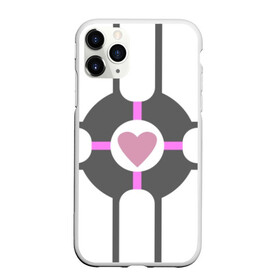 Чехол для iPhone 11 Pro матовый с принтом Куб Компаньон в Белгороде, Силикон |  | companion | companion cube | cube | portal | portal 2 | source | steam | valve | белый | куб | полосы | портал | портал 2 | розовый | серый