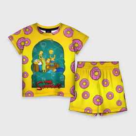 Детский костюм с шортами 3D с принтом Симпсоны (3) в Белгороде,  |  | bart | homer | lisa | simpsons | барт | гомер | лиза | мардж | пончик | симпсоны