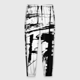 Мужские брюки 3D с принтом Черно-белая футболка в Белгороде, 100% полиэстер | манжеты по низу, эластичный пояс регулируется шнурком, по бокам два кармана без застежек, внутренняя часть кармана из мелкой сетки | молодежная | подарок | стильная | футболка
