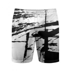 Мужские шорты 3D спортивные с принтом Черно-белая футболка в Белгороде,  |  | молодежная | подарок | стильная | футболка