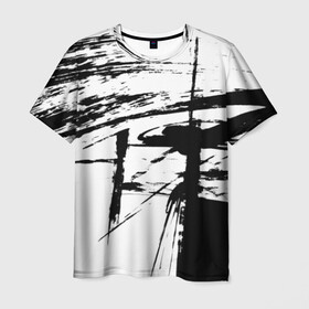 Мужская футболка 3D с принтом Черно-белая футболка в Белгороде, 100% полиэфир | прямой крой, круглый вырез горловины, длина до линии бедер | молодежная | подарок | стильная | футболка