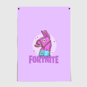 Постер с принтом Fortnite. Lama в Белгороде, 100% бумага
 | бумага, плотность 150 мг. Матовая, но за счет высокого коэффициента гладкости имеет небольшой блеск и дает на свету блики, но в отличии от глянцевой бумаги не покрыта лаком | 