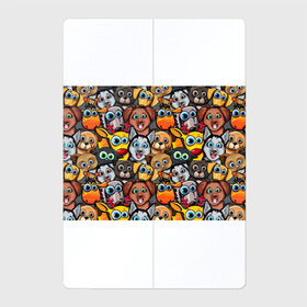 Магнитный плакат 2Х3 с принтом Веселые собаки в Белгороде, Полимерный материал с магнитным слоем | 6 деталей размером 9*9 см | Тематика изображения на принте: бульдог | голубые глаза | доберман | животные | жирафы | котики | милые | олени | разноцветные | собаки | хаски | яркие